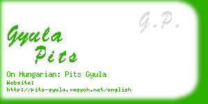 gyula pits business card